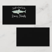 Gewoon een meisje dat van haaien houdt - geeft zee visitekaartje (Voorkant / Achterkant)