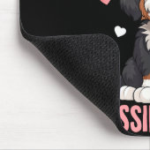 Gewoon een meisje dat van haar Aussiedoodle Aussie Muismat (Hoek)