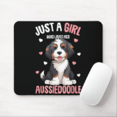 Gewoon een meisje dat van haar Aussiedoodle Aussie Muismat (Met muis)