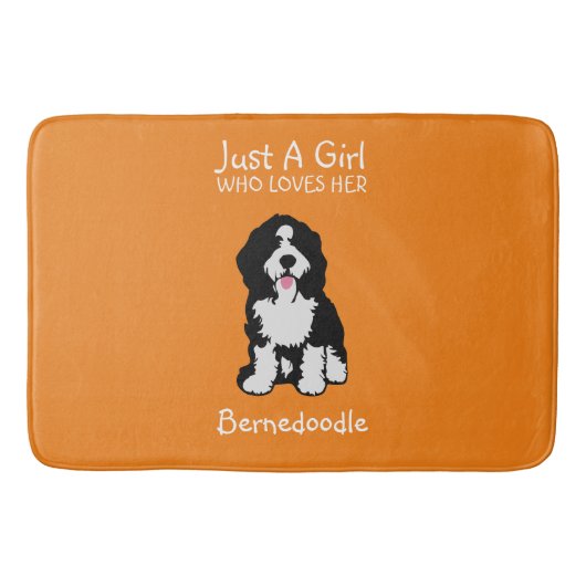 Gewoon een meisje dat van haar Bernedole houdt Badmat (Voorkant)
