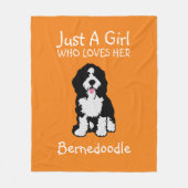 Gewoon een meisje dat van haar Bernedole houdt Fleece Deken (Voorkant)