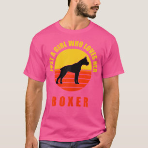 Gewoon een meisje dat van haar bokser houdt t-shirt