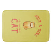 Gewoon een meisje dat van haar Cat houdt Badmat (Voorkant)