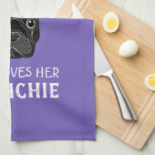 Gewoon een meisje dat van haar Frenchie houdt Theedoek (Quarter Fold)