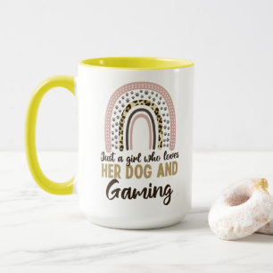 Gewoon een meisje dat van haar hond houdt en games mok