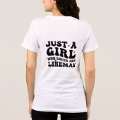 gewoon een meisje dat van haar houdt Lineman Tri-Blend Shirt (Achterkant)