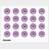 Gewoon een meisje dat van haar houdt ronde sticker (Vel)