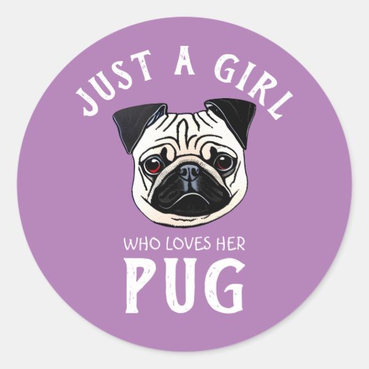 Gewoon een meisje dat van haar houdt ronde sticker (Voorkant)