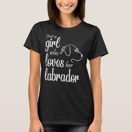 Gewoon een meisje dat van haar labrador houdt. t-shirt (Voorkant)