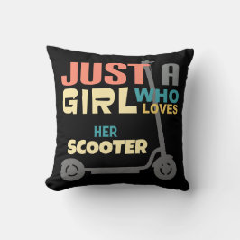 Gewoon een meisje dat van haar scooter houdt kussen