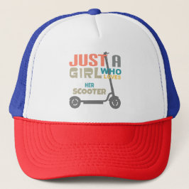 Gewoon een meisje dat van haar scooter houdt trucker pet