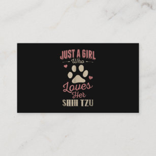 Gewoon een meisje dat van haar sjiitische Tzu-Hond Visitekaartje