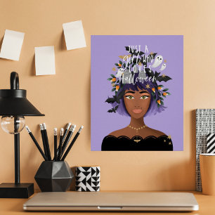 Gewoon een meisje dat van Halloween Costume Beauty Poster