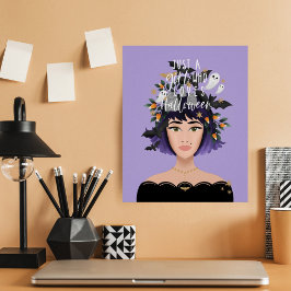 Gewoon een meisje dat van Halloween Costume Beauty Poster