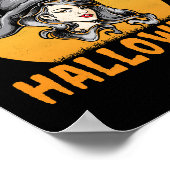 Gewoon een meisje dat van Halloween design houdt Poster (Hoek)