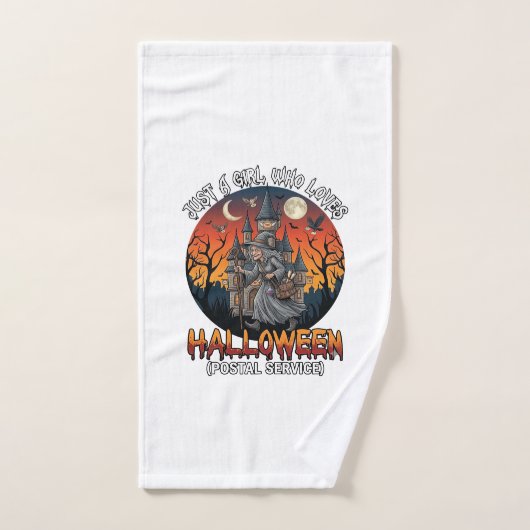 Gewoon Een Meisje Dat Van Halloween Postdienst Gra Handdoek (Handdoek)