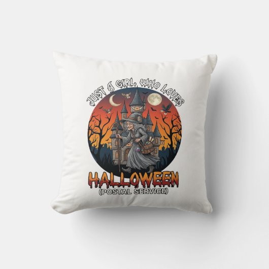 Gewoon Een Meisje Dat Van Halloween Postdienst Gra Kussen (Voorkant)