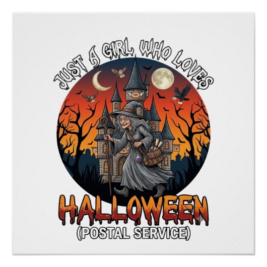 Gewoon Een Meisje Dat Van Halloween Postdienst Gra Perfect Poster (Voorkant)