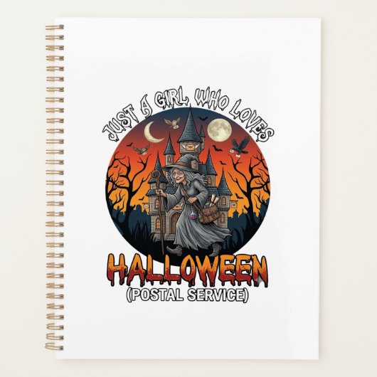Gewoon Een Meisje Dat Van Halloween Postdienst Gra Planner (Voorkant)
