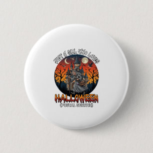Gewoon Een Meisje Dat Van Halloween Postdienst Gra Ronde Button 5,7 Cm