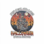 Gewoon Een Meisje Dat Van Halloween Postdienst Gra Sticker (Voorkant)