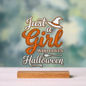 Gewoon een meisje dat van Halloween Vector Design Acryl Bord (Neutraal)