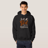 Gewoon een meisje dat van Halloween Vector Design Hoodie (Voorkant volledig)