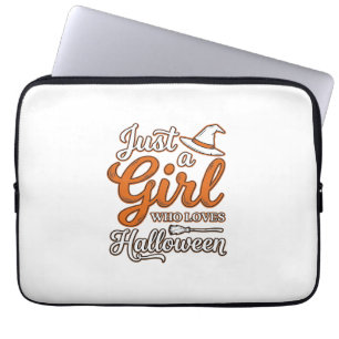 Gewoon een meisje dat van Halloween Vector Design  Laptop Sleeve