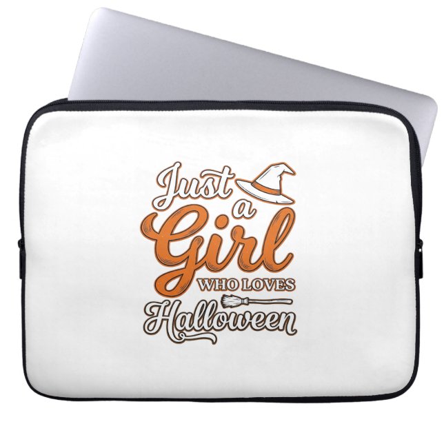 Gewoon een meisje dat van Halloween Vector Design  Laptop Sleeve (Voorkant)