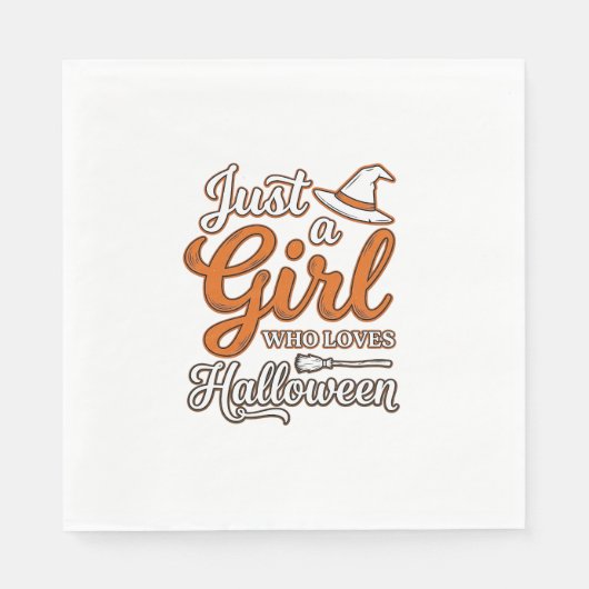 Gewoon een meisje dat van Halloween Vector Design Servet (Voorkant)