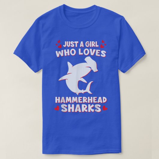 Gewoon een meisje dat van Hammerhead houdt, die de T-shirt (Design voorkant)