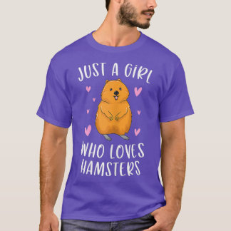 Gewoon een meisje dat van Hamsters Funny Hamster h T-shirt