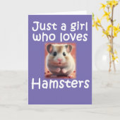 Gewoon een meisje dat van Hamsters Hammie Animal h Kaart (Gele Bloem)