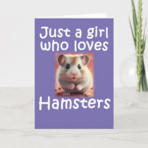 Gewoon een meisje dat van Hamsters Hammie Animal h