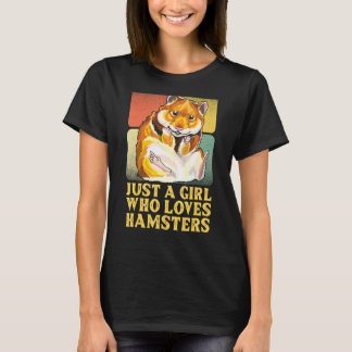 Gewoon een meisje dat van Hamsters Hamster Paws Bi T-shirt