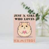 Gewoon Een Meisje Dat Van Hamsters Houdt, Cute Ham Kaart (Staand voorkant)