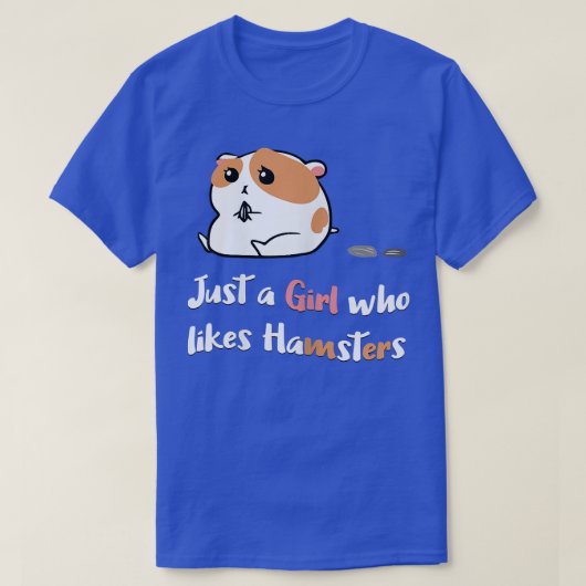 Gewoon een meisje dat van Hamsters houdt dat vrouw T-shirt (Design voorkant)