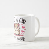 Gewoon een meisje dat van Hamsters houdt Koffiemok (Voorkant rechts)