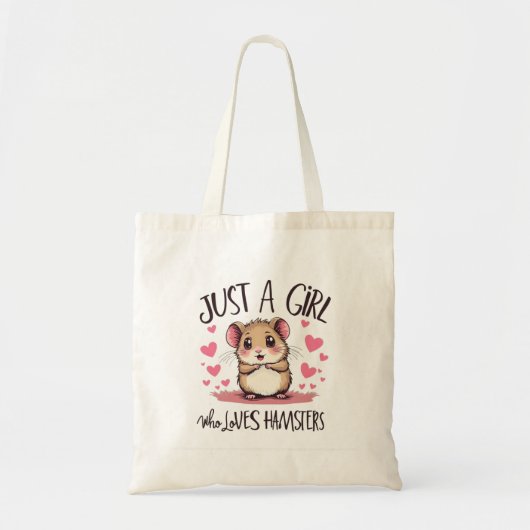 Gewoon een meisje dat van Hamsters houdt Tote Bag (Voorkant)