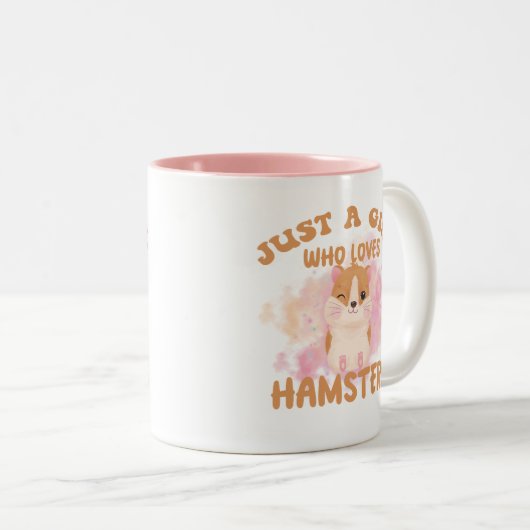 Gewoon een meisje dat van hamsters houdt tweekleurige koffiemok (Voorkant rechts)