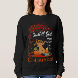 Gewoon een meisje dat van Herfst Amp Chihuahua Dog Trui