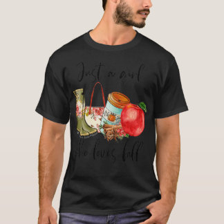 Gewoon een meisje dat van Herfst Autumn Pumpkin Ho T-shirt