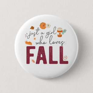Gewoon een meisje dat van Herfst Button houdt