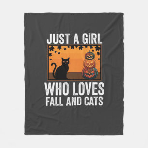 Gewoon een meisje dat van herfst en katten houdt_1 fleece deken