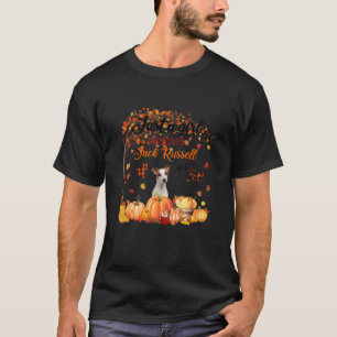 Gewoon een meisje dat van Herfst houdt en Jack Rus T-shirt