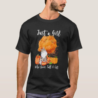 Gewoon een meisje dat van Herfst houdt en najaar k T-shirt
