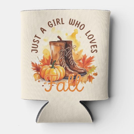 Gewoon een meisje dat van Herfst houdt - Gezellige Blikjeskoeler (Voorkant)