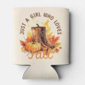 Gewoon een meisje dat van Herfst houdt - Gezellige Blikjeskoeler (Achterkant)