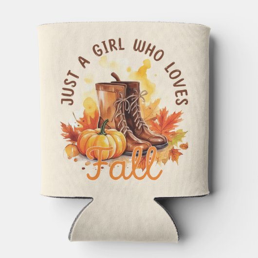 Gewoon een meisje dat van Herfst houdt - Gezellige Blikjeskoeler (Achterkant)