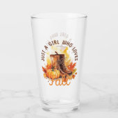 Gewoon een meisje dat van Herfst houdt - Gezellige Glas (Achterkant)